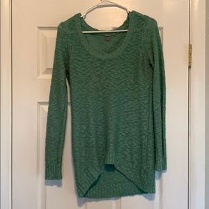 Long sleeved sea foam green sweater